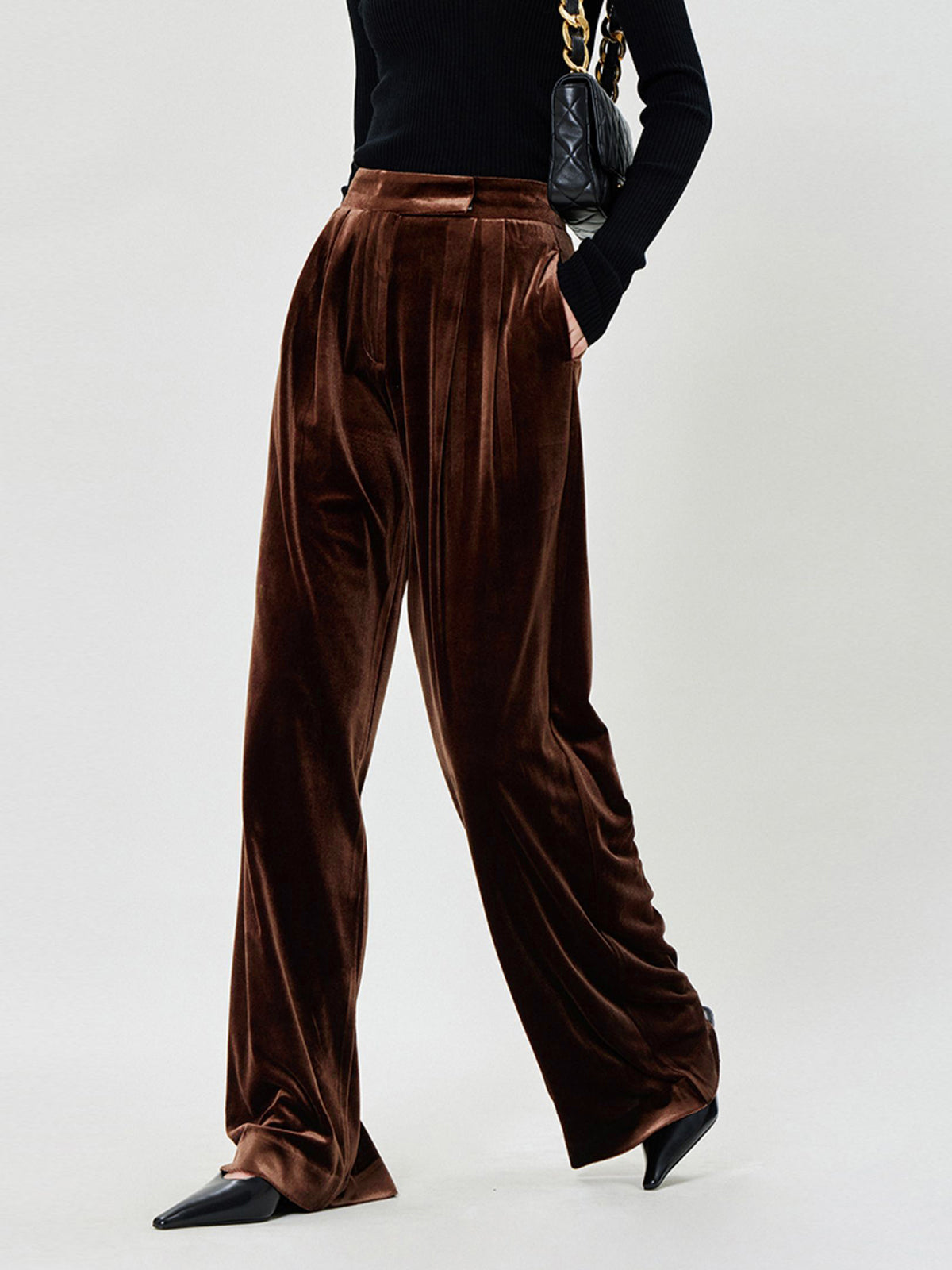 Moving Feast Velvet Wide Leg Pants