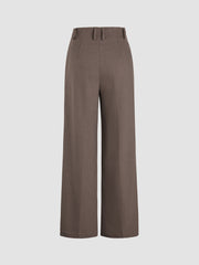 Dark Brown Wide Leg Pants