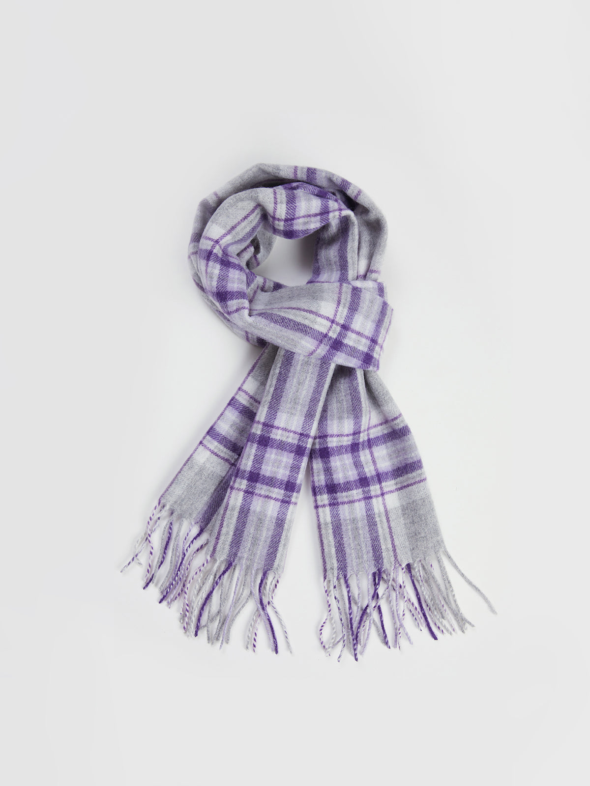 Vintage Check Print Scarf