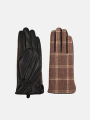 Vintage Check Print Gloves