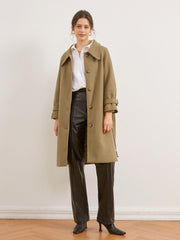 Leisurely Wool Trench Coat