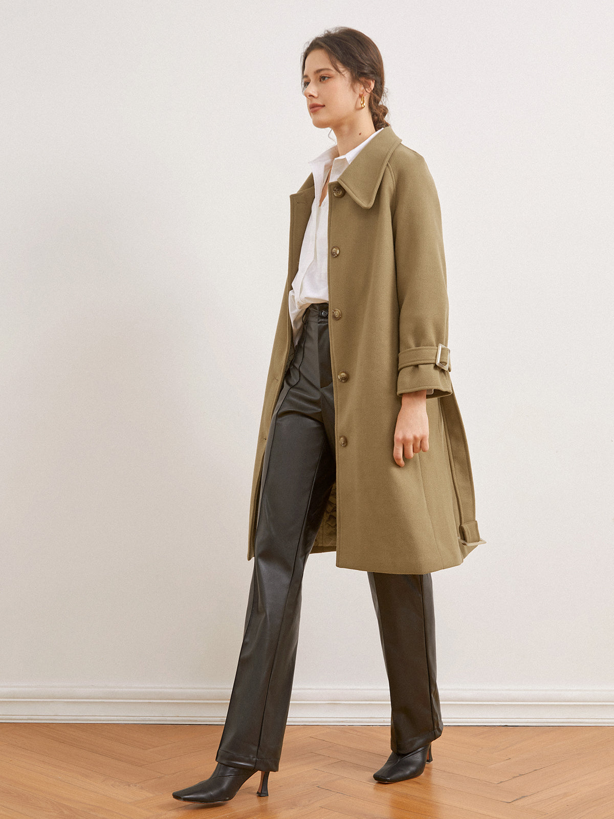 Leisurely Wool Trench Coat