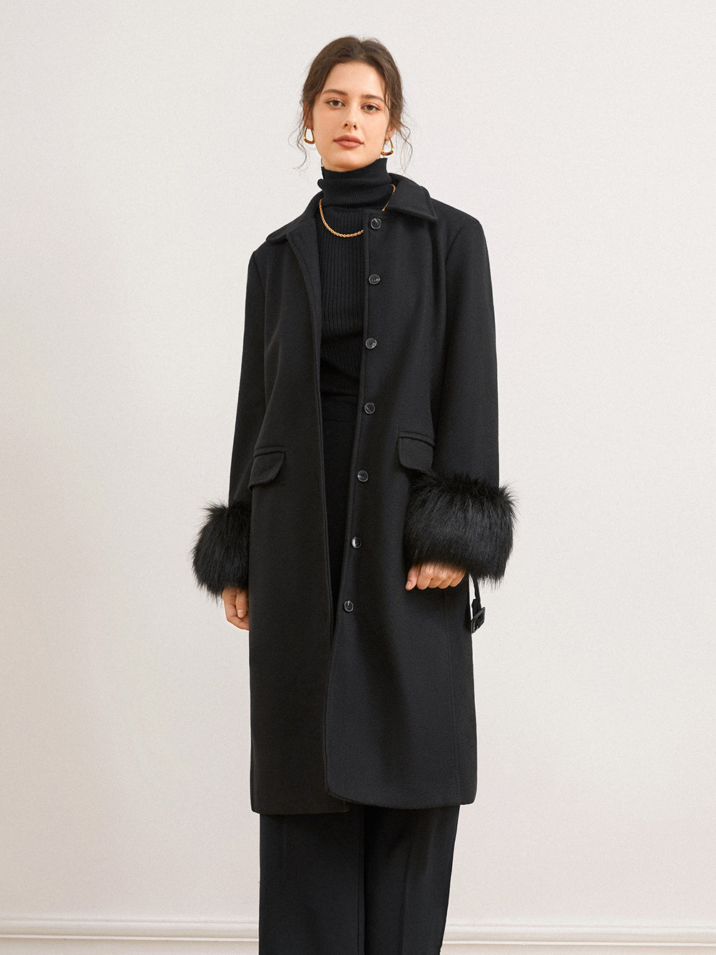 Prudence Fuzzy Wool Coat