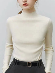 Basic Mock Neck Pullover Sweater