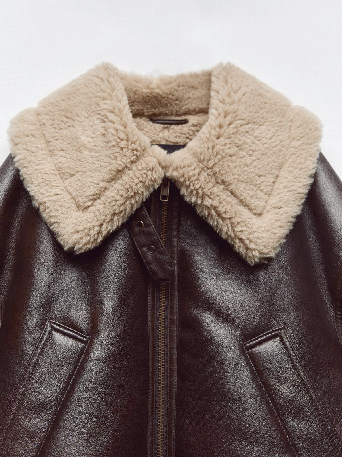 Madeleine Shearling Leather Flight Jacket