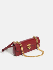 Chain Icon Leather Shoulder Bag