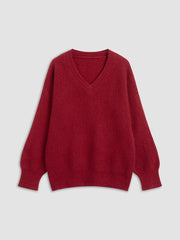 Poinsettia V-Neck Sweater