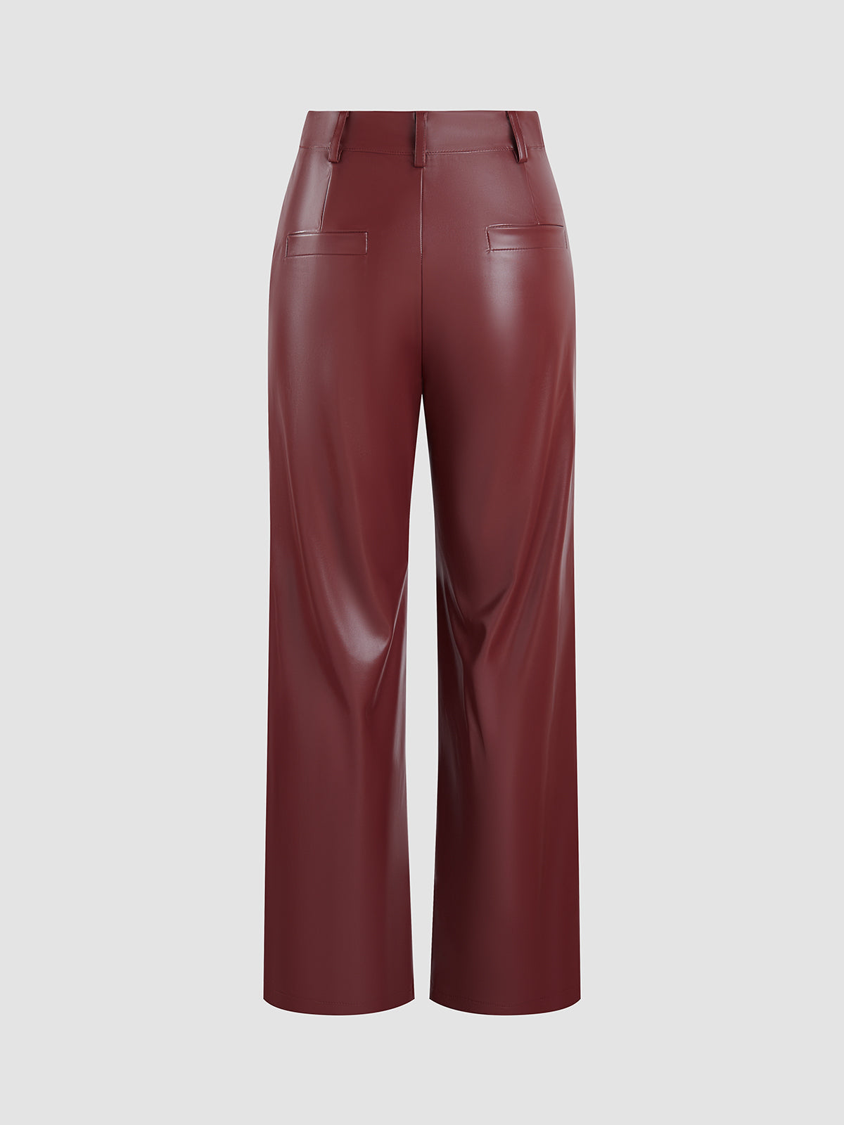 Brownie Faux Leather Wide Leg Pants