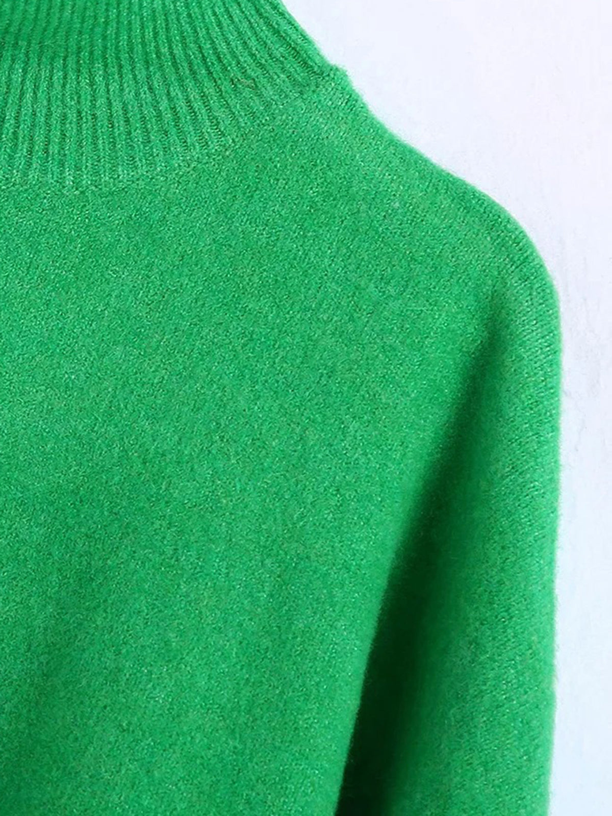 Knitted Mock Neck Sweater