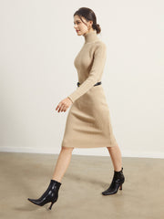 Mockneck Sweater Midi Dress