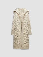 Cable Knit Long Cardigan