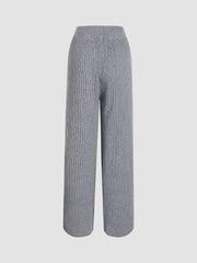 Drawstring Solid Sweater Pants