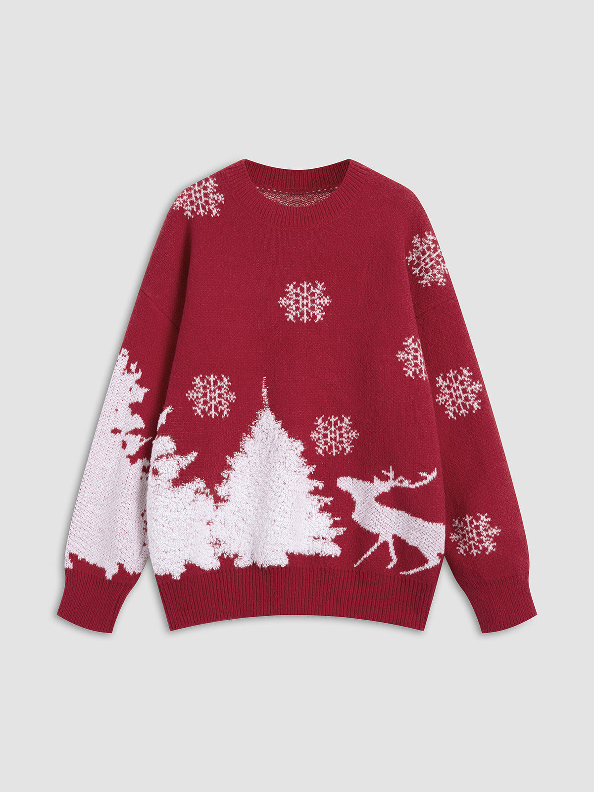 Trees and Deer Pattern Sweater