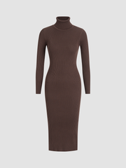 Classic Mockneck Sweater Dress