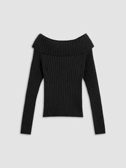 Textured Off Shoulder Sweater