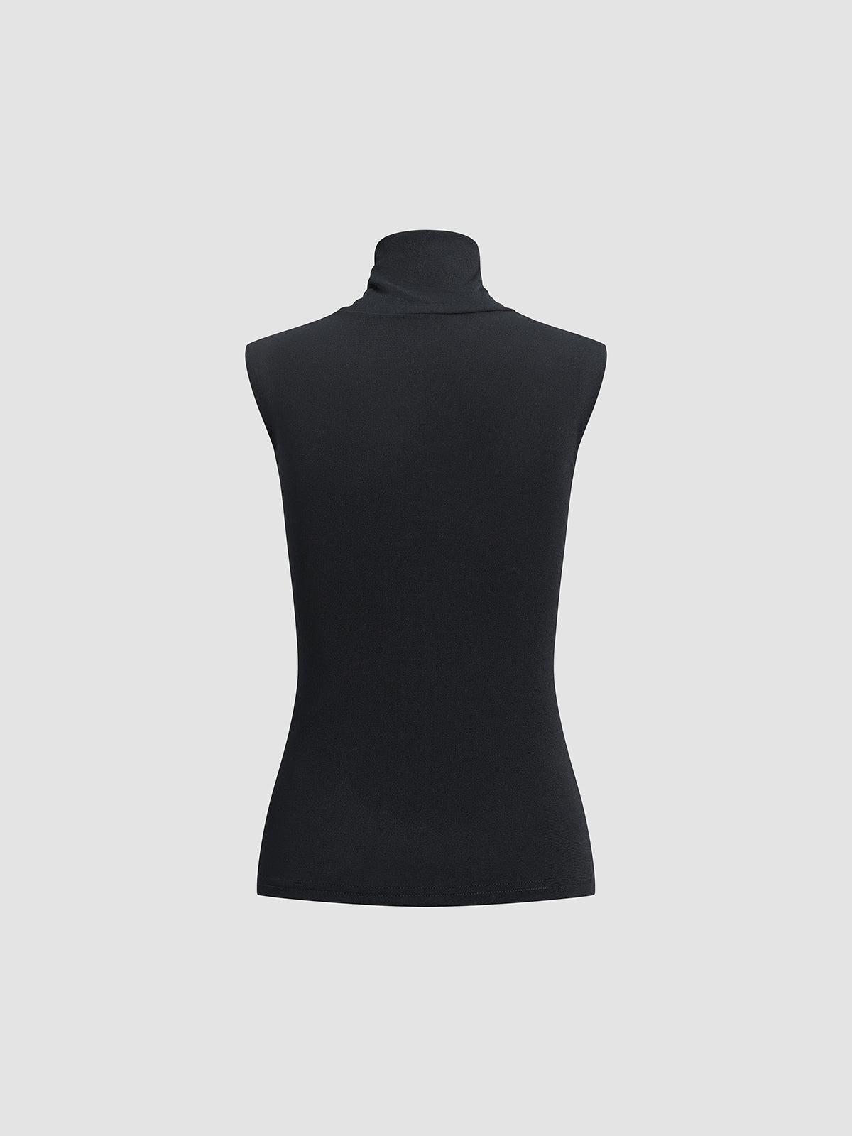 Turtleneck Sleeveless Tank Top