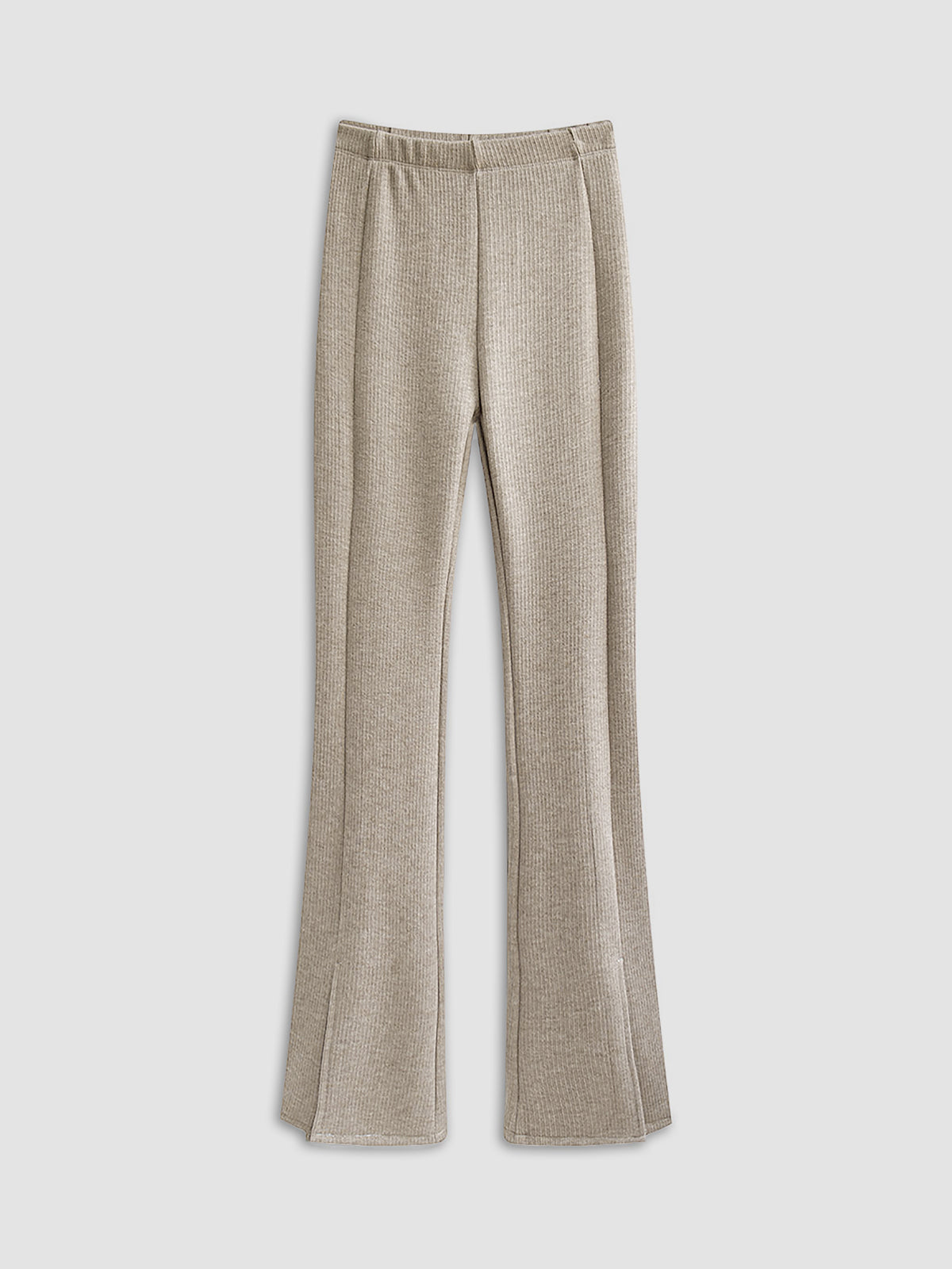 Leisurely Ribbed Flared Pants