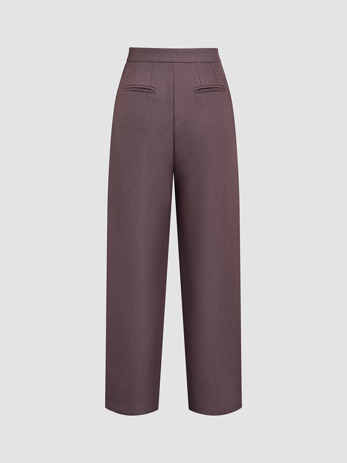 Mauve Quiet Luxury Baggy Wide Leg Pants