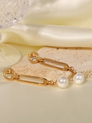 Blushing Pearls Drop Earrings