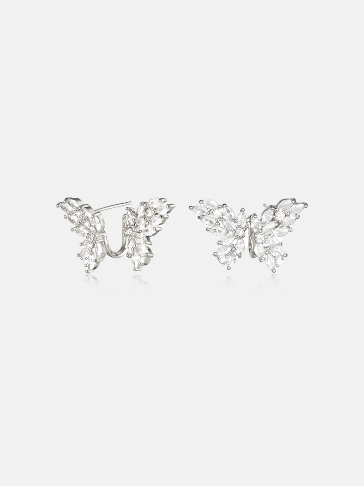 Rhinestone Decor Butterfly Earrings