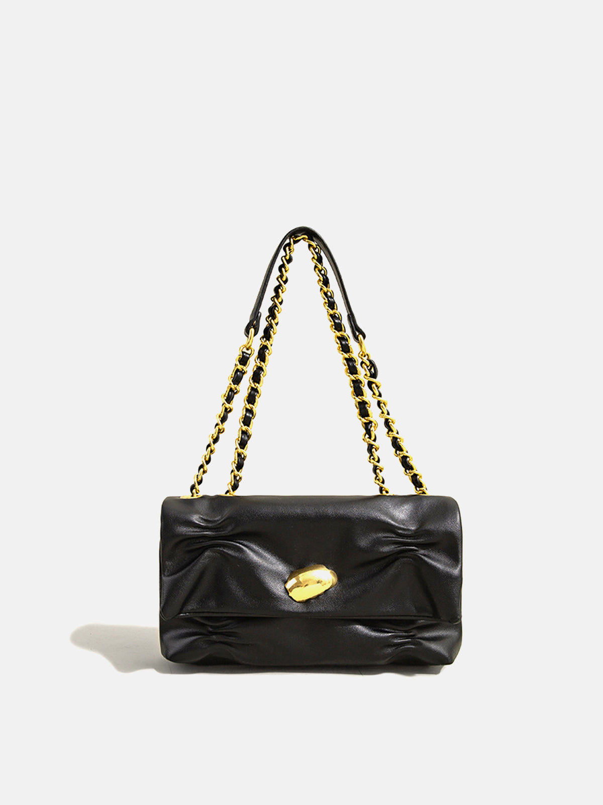 Solid Chain Shoulder Bag