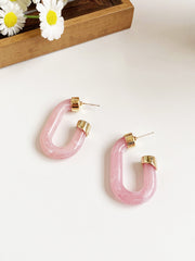 Pink Loop Earrings