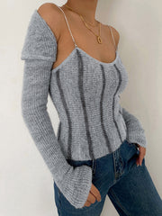 Leisurely Shrug Knit Two-Piece Matching Set