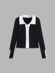 Contrast Elegant Cardigan