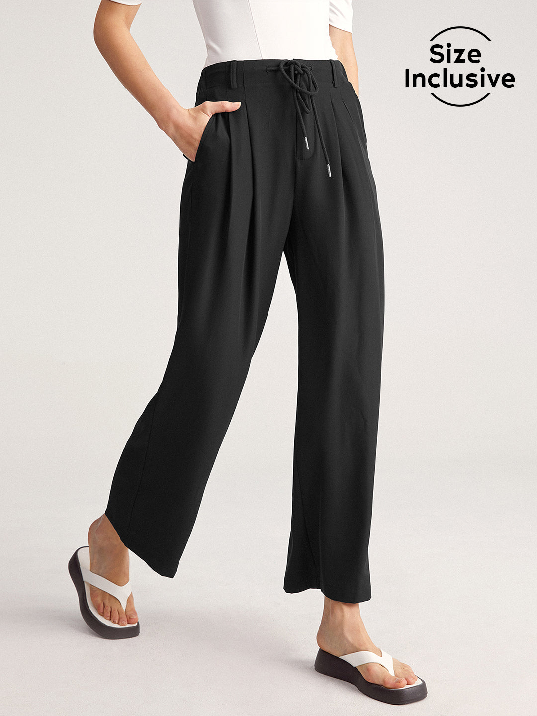 Breaking Rules String Wide Leg Pants