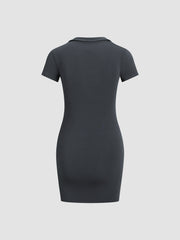 Collared Bodycon Short Dress