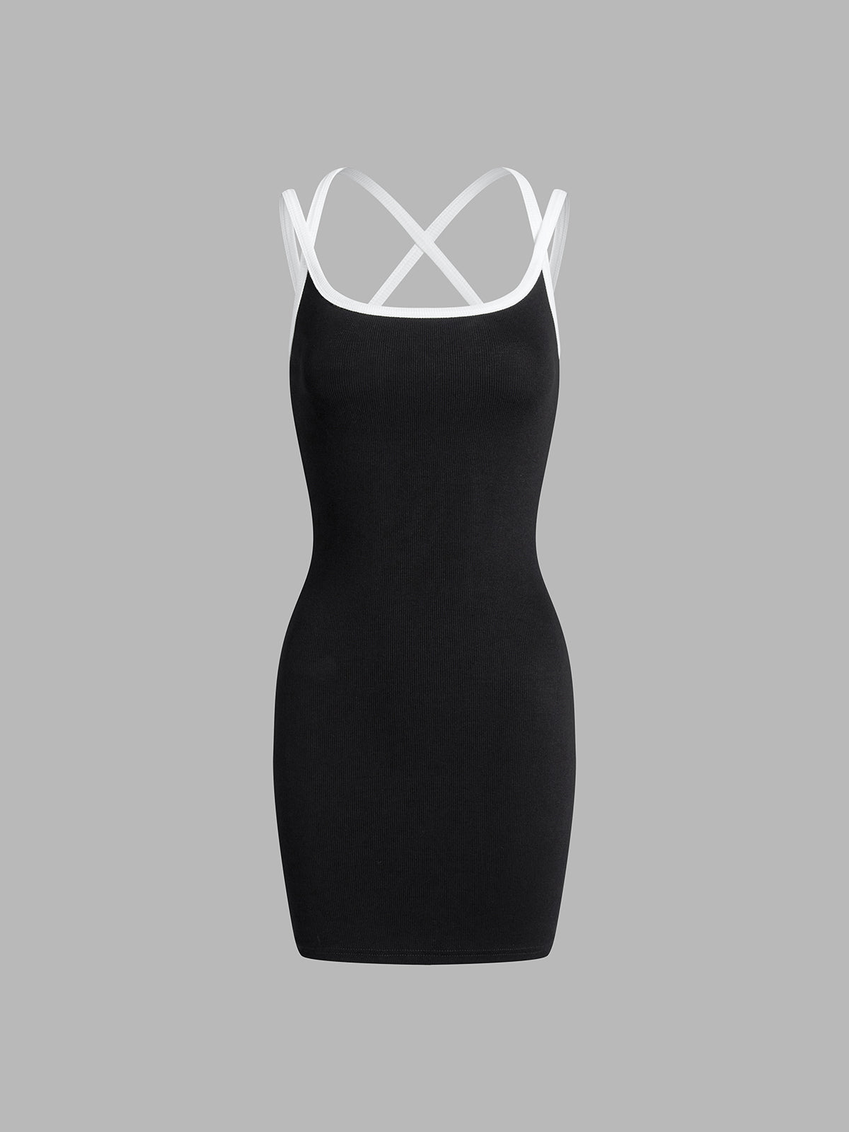 Back Cross Bodycon Short Dress