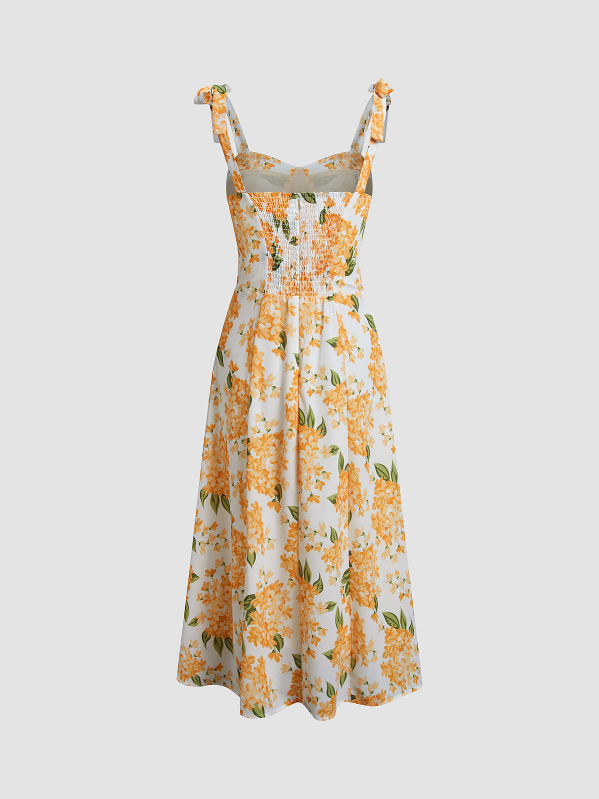 Sweet Osmanthus Floral Zip Up Midi Dress