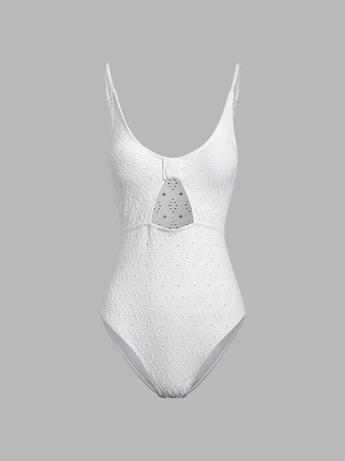 Keyhole Eyelet One Piece Swimsuit