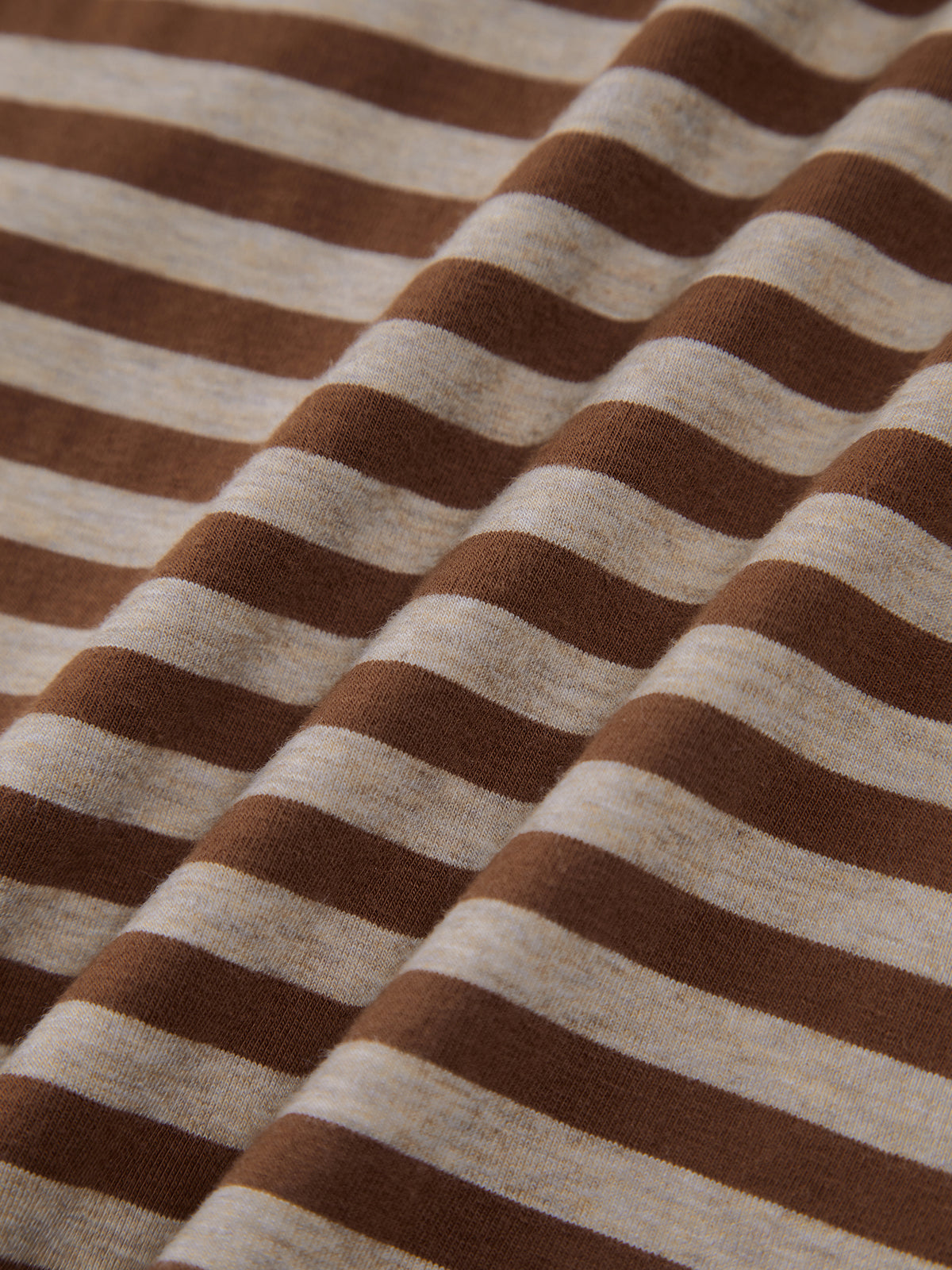 Brown Stripe Collared T-Shirt