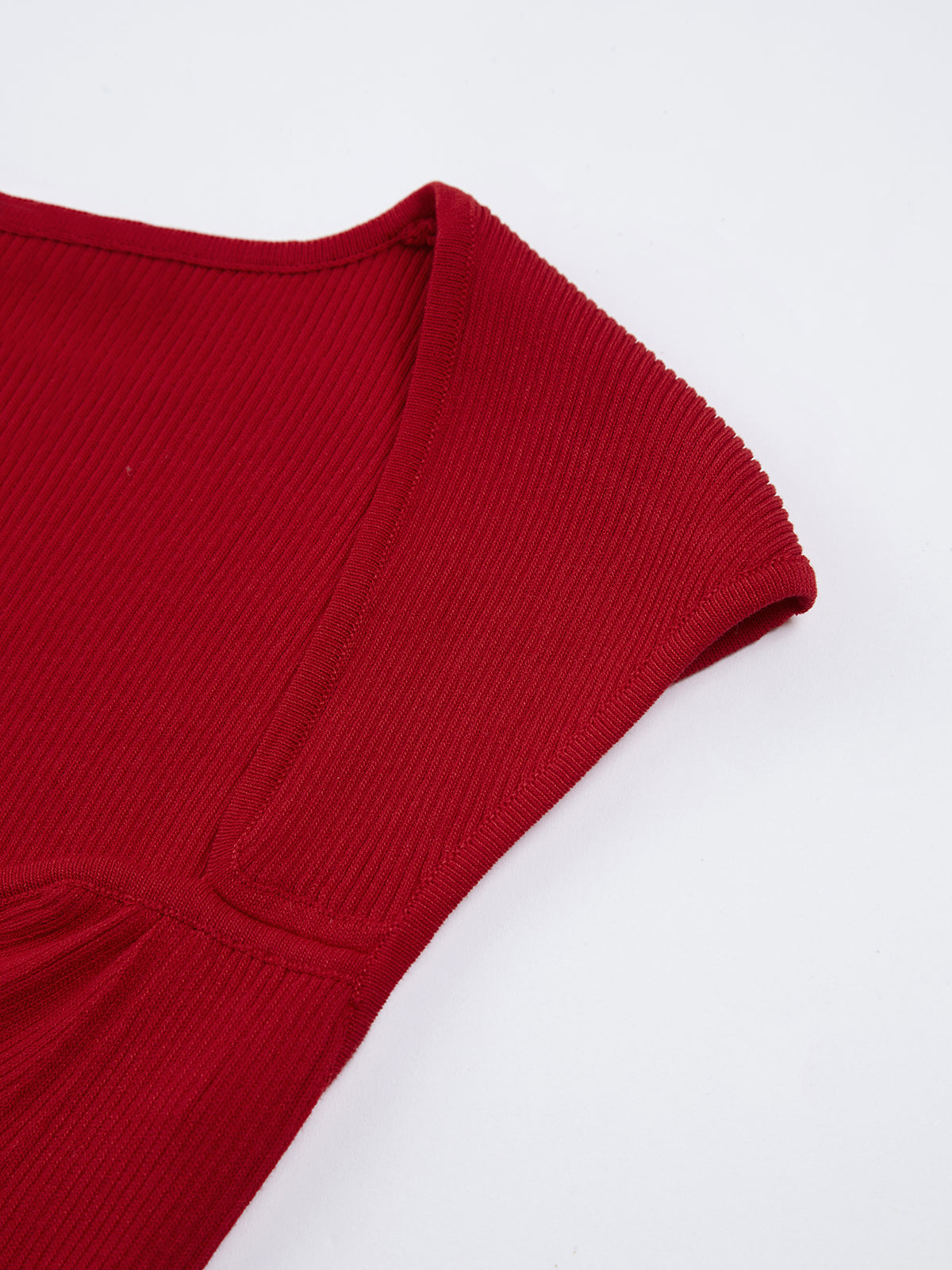 Paris Square Neck Ribbed Crop Knit Top