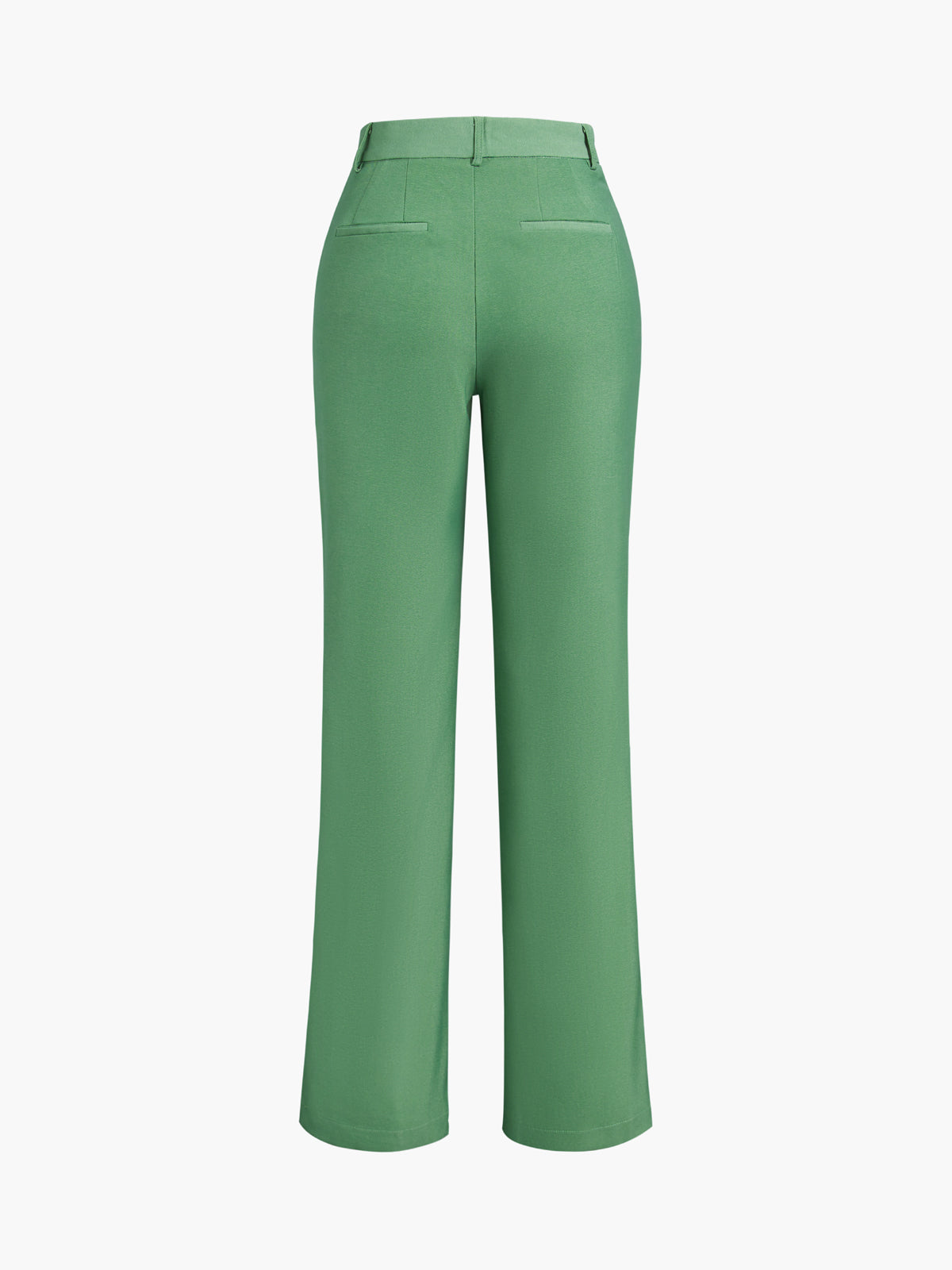 Fitted Button Straight Leg Pants