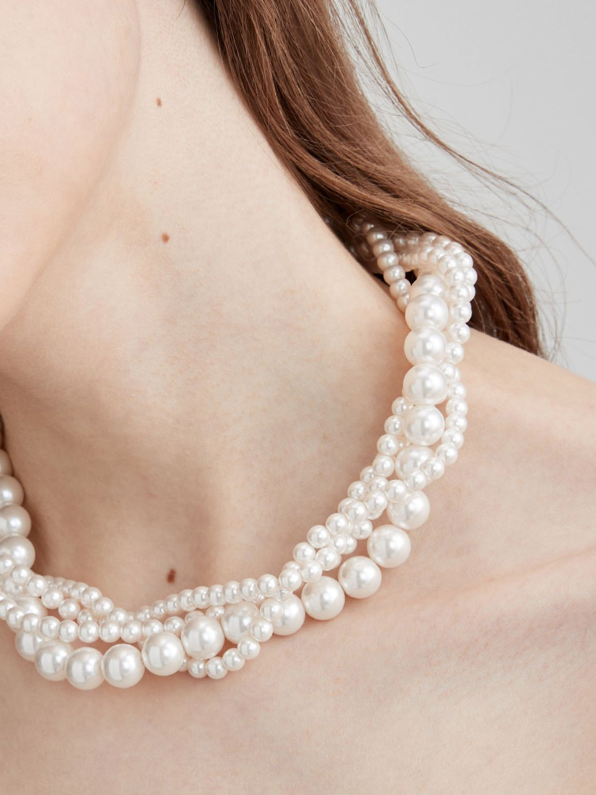 Multiple Layers Pearls Necklace