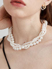 Multiple Layers Pearls Necklace