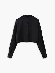 Double-Sided Buttoned Crop Shirt