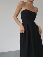 Contour Piping Strapless Tank Long Dress