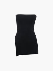 Asymmetrical Slit Strapless Top