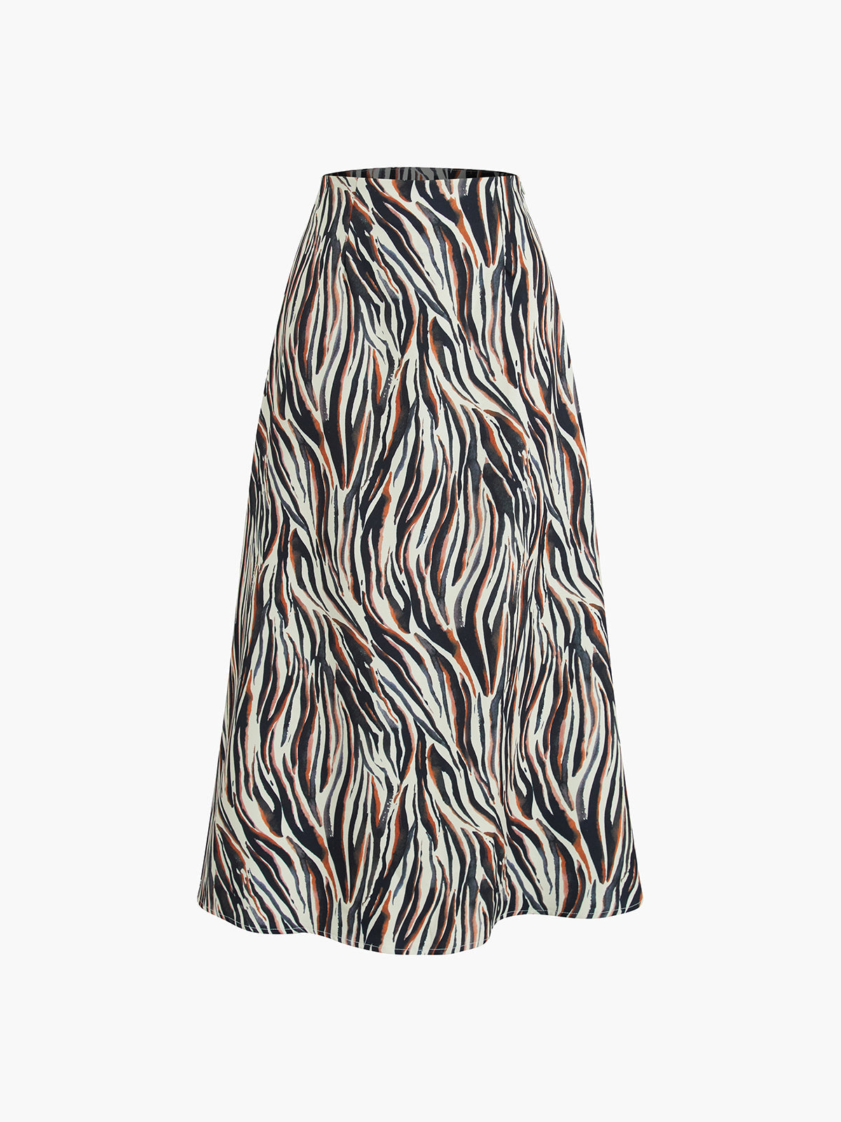 Plisse Zebra Print Skirt