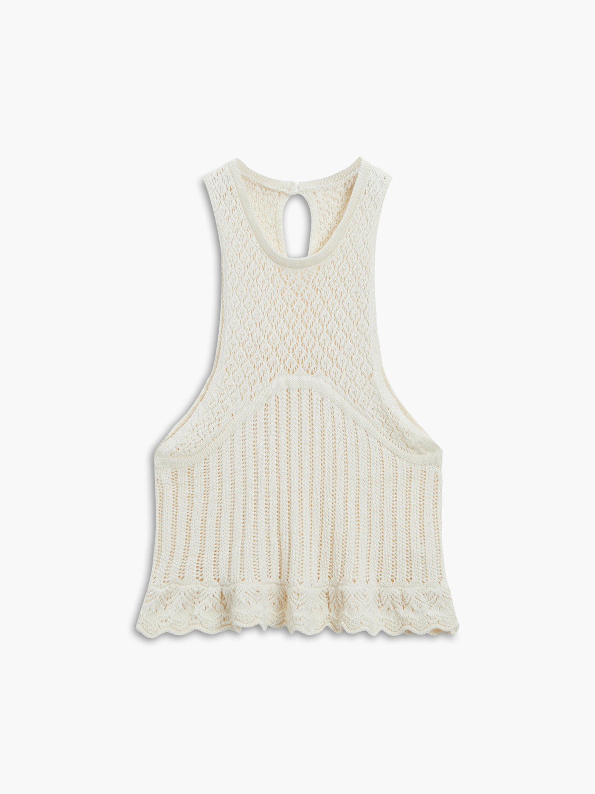 Ivory Eyelet Crochet Tank Top