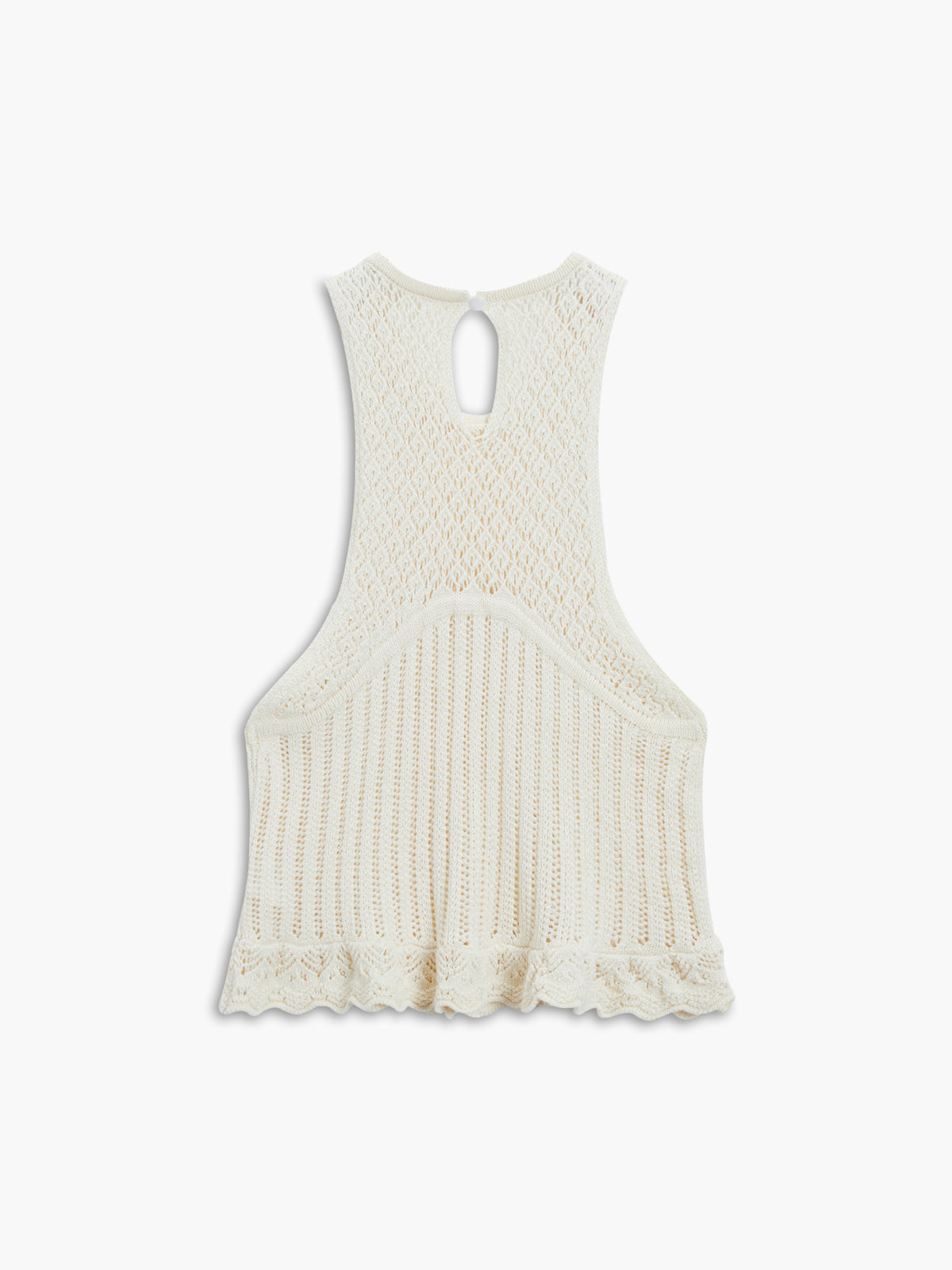 Ivory Eyelet Crochet Tank Top