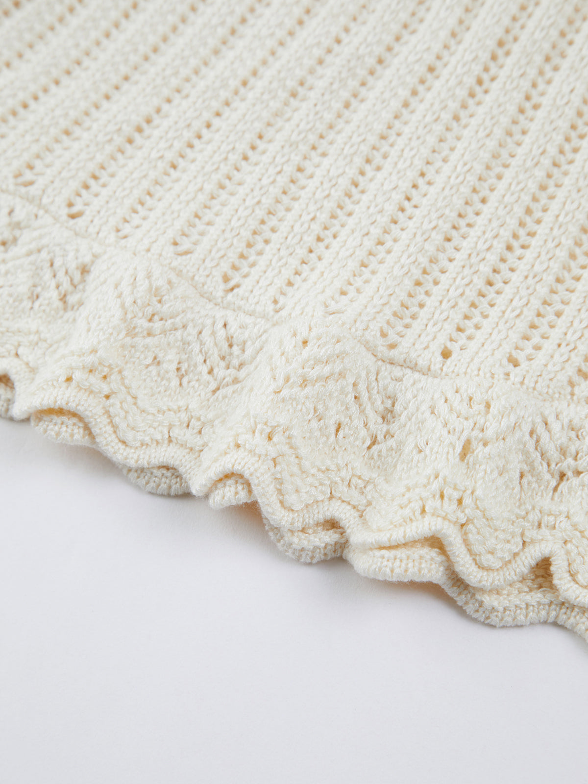 Ivory Eyelet Crochet Tank Top