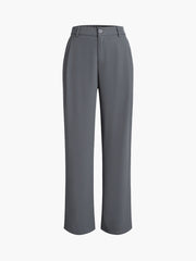 Utility Buttoned Straight Leg Pants