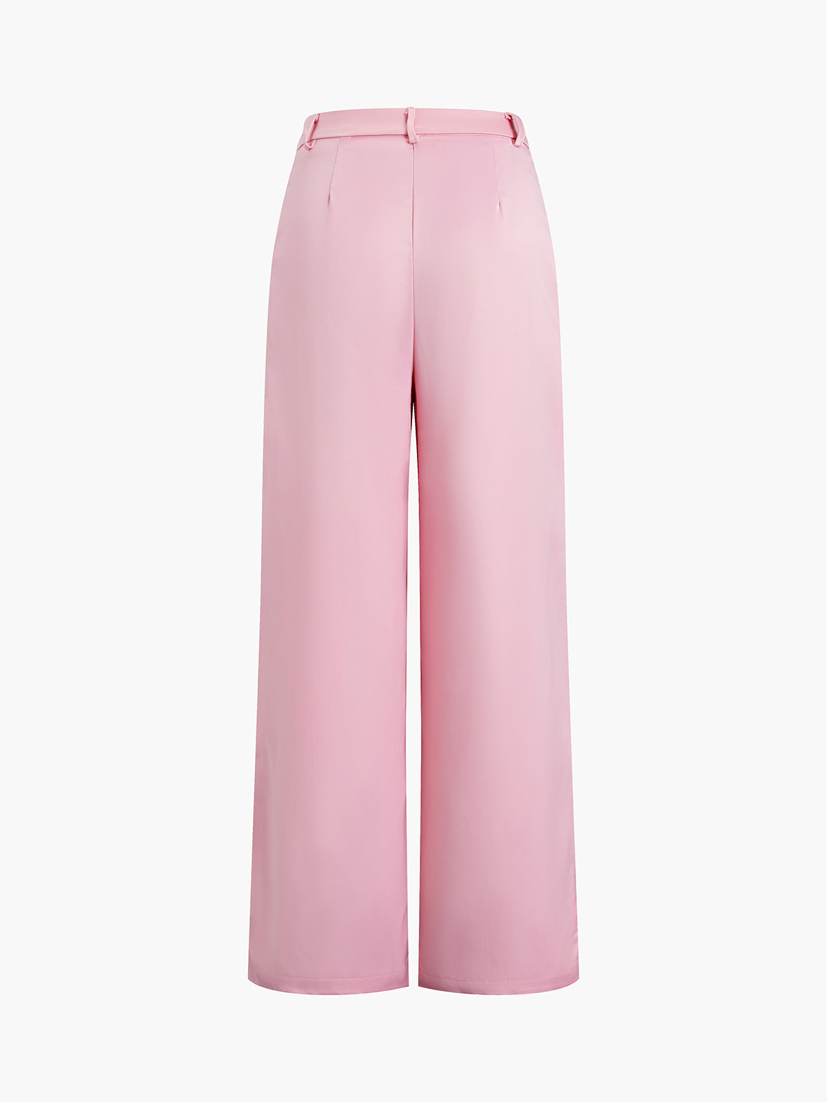 Satin Pleat Wide Leg Pants