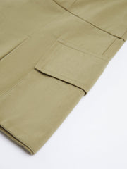 Zippered Cargo Pleat Skirt