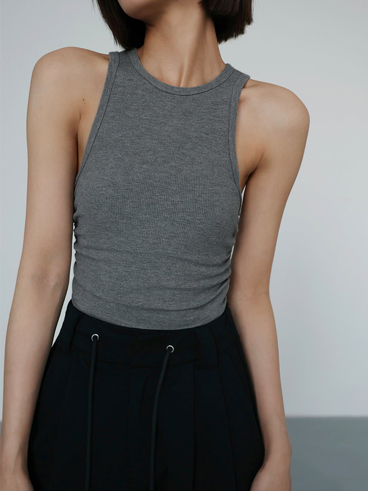 Basic Ruched Tank Top