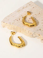 Sea Wave Hoop Earrings